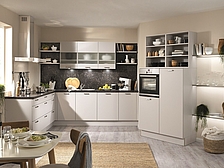 moderne Küche in Satin und Imperia braun moderne Küche in Satin und Imperia braun