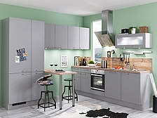 moderne Küche in Perlgrau moderne Küche in Perlgrau