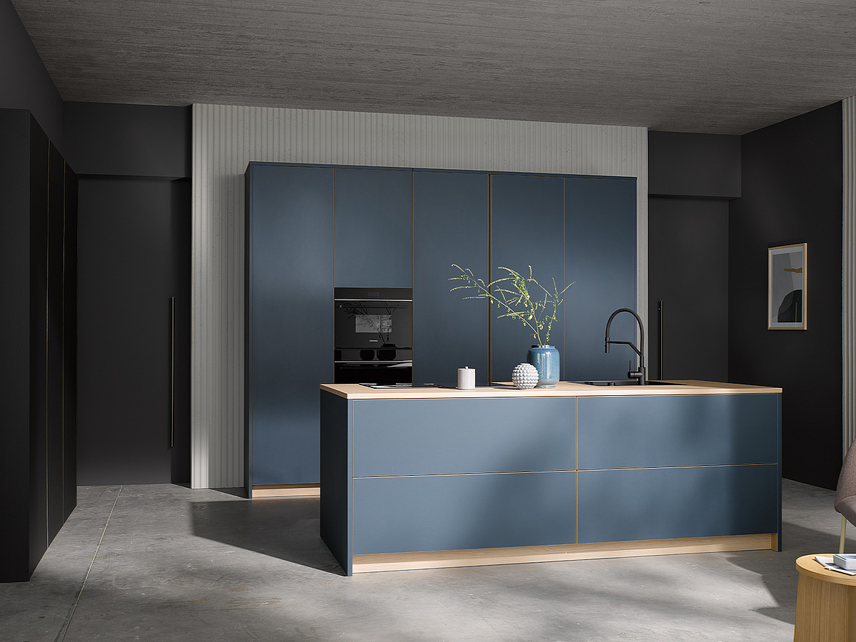 Küchenstudio bei Leipzig - Häcker Küche Rauchblau